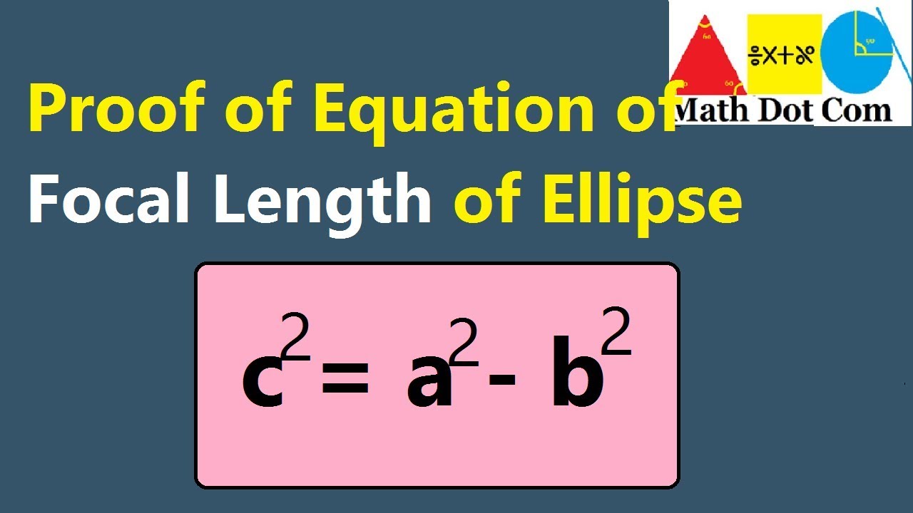 Proof Of Focal Length Equation Of Ellipse Conic Sections Ellipse Foci Proof Of Focal Length Equation Of Ellipse Conic Sections Ellipse Foci