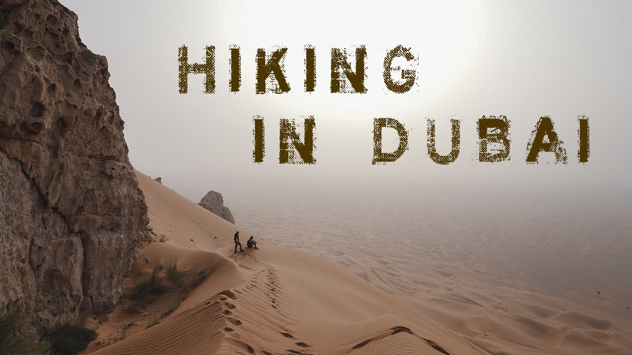 HIKING IN DUBAI. The bottom of the ocean in the desert. Walking on hot sand and rocks at Fossil Rock