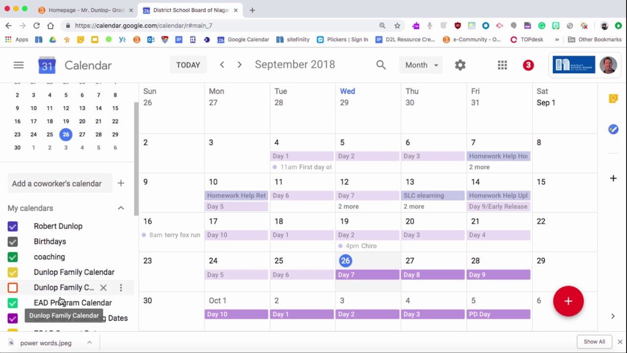 Google Calendar Widget YouTube