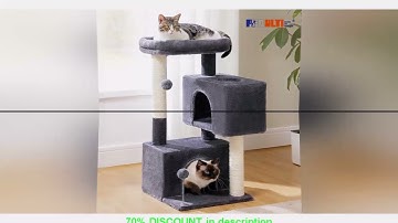 A must-have product! Multi-Level Cat Tree Tower with Sisal Scratching Posts Soft Padded Perch Larg