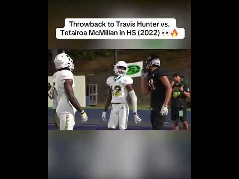 NFL Rookies Travis Hunter & Tet McMillan have been battling since high school 😳🔥 (🎥 Deestroying/YT)