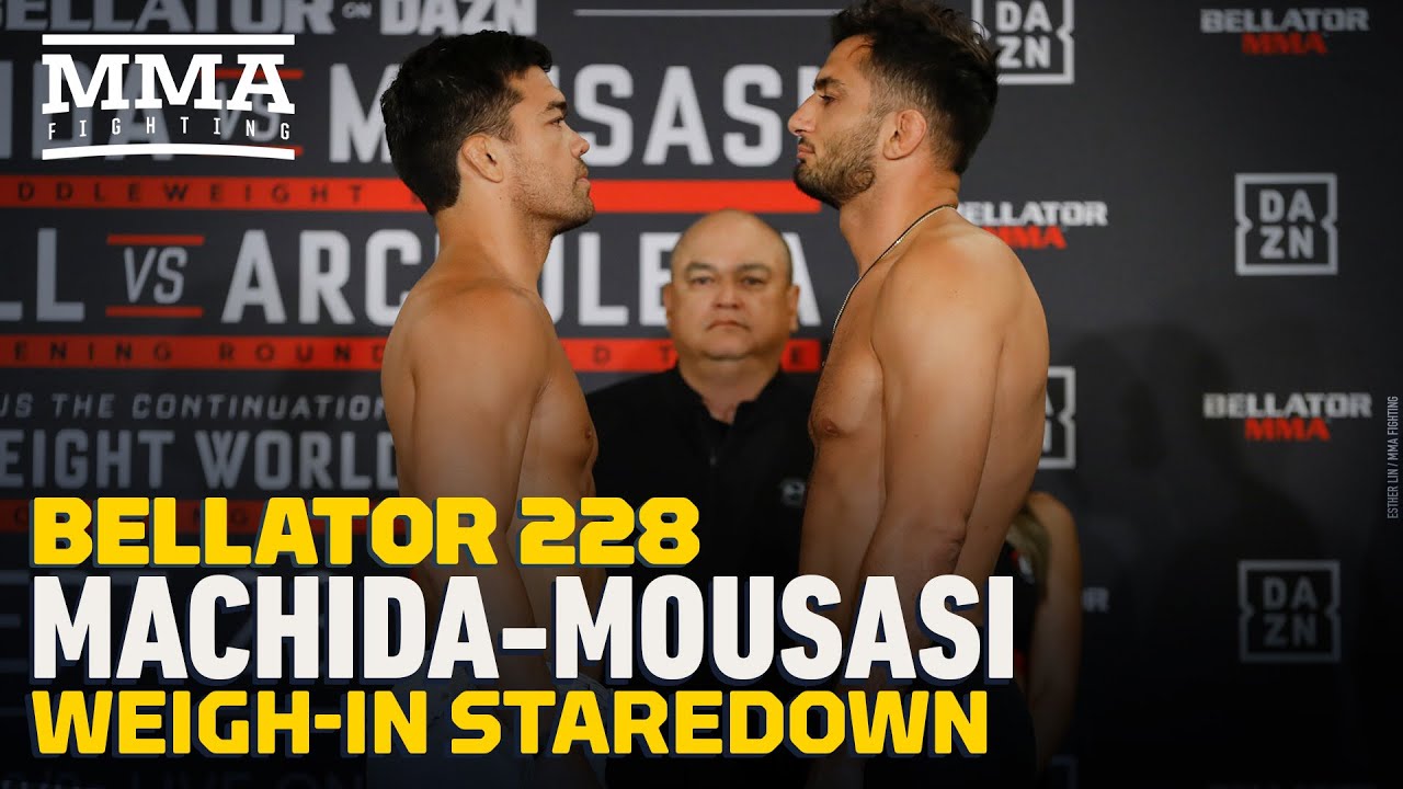 Bellator 228: Lyoto Machida vs. Gegard Mousasi 2 Weigh-In Staredown - MMA Fighting mixed martial arts nantes