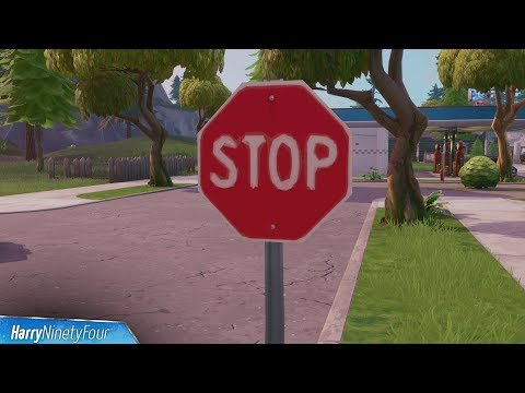 Video: Izskaidrotas Fortnite Stop Sign Atrašanās Vietas