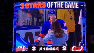 Isles win Game 4 in 2OT: 3 Stars of the Game + Barzal post-game interview - playoffs - UBS Arena