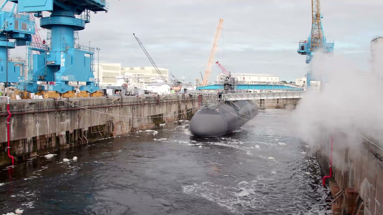 Norfolk Naval Shipyard Undocks USS Pasadena