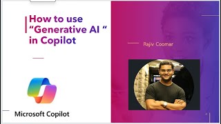 How to use “Generative AI “ in Copilot | Microsoft Copilot