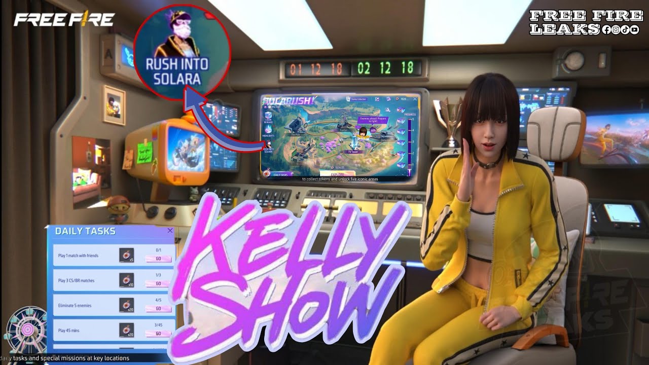 The KELLY SHOW OB49 Update - SOLARUSH Event interface - OB49 Changes - What's Up Free Fire