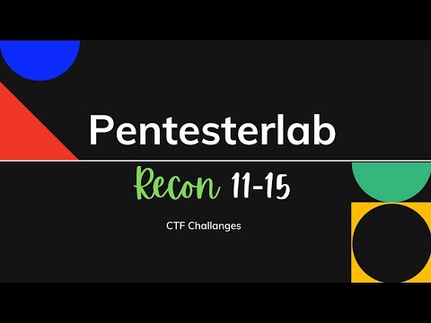PentesterLab Recon Challanges From 11-15 | CTF |