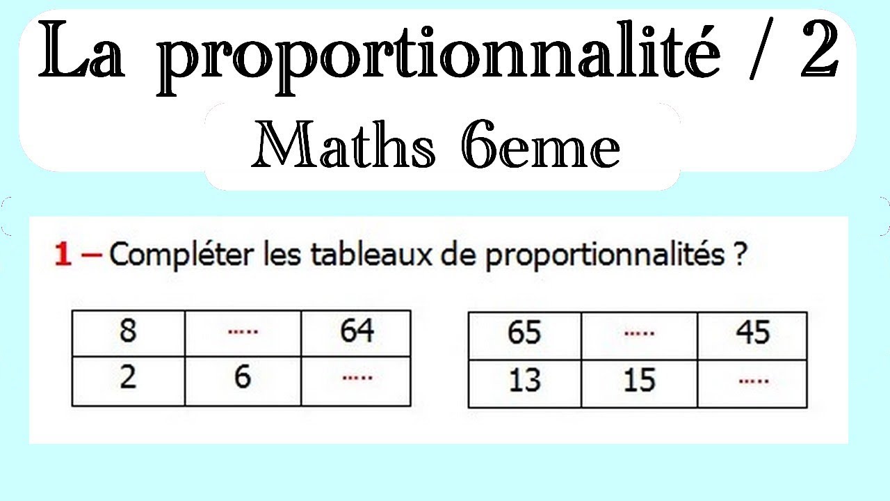 Proportionnalité 6ème Exercices Corrigés En Ligne