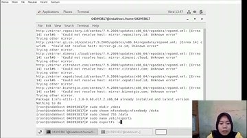 Tugas 2 Administrasi server/MSIM4308  INSTALASI NFS-SERVER DAN UJI COBA PADA KLIEN