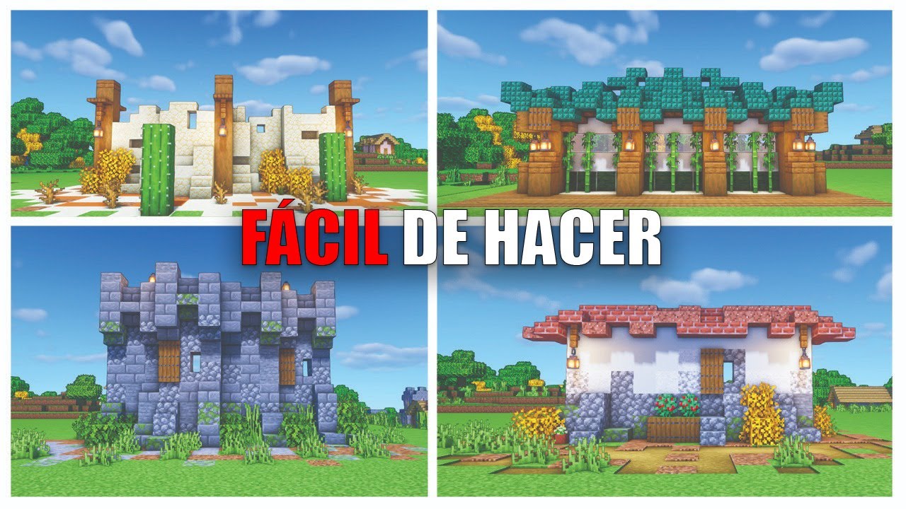 Minecraft TOP 4 muros para tu FORTALEZA TUTORIAL YouTube