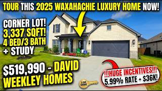 Waxahachie TX New Homes | $519K David Weekley Home Tour