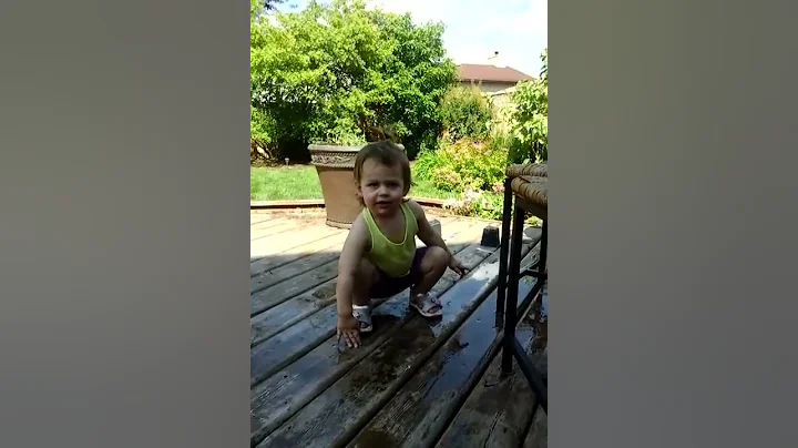 Yard work with a toddler
