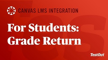 For Students: Grade (Score) Return: Canvas EduApp & TestOut LabSim
