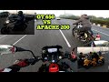 Gt 650 VS Apache 200 || Dukati || suzuki hayabusa || Bmw s1000 rr ||drage race || Sunday ride