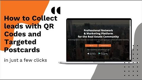 How to collect leads with QR Codes and targeted Postcards - EASY STEPS FOR REAL ESTATE MARKETING!