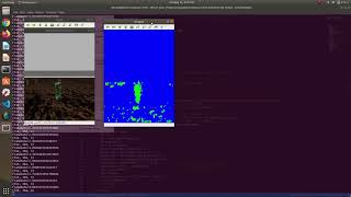 Classification between Crop & Weed in simulated environment