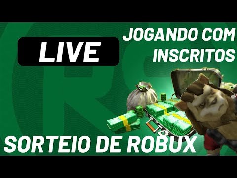 ROBLOX JOGANDO COM INSCRITOS E SORTEIO DE ROBUX! 😀💎 