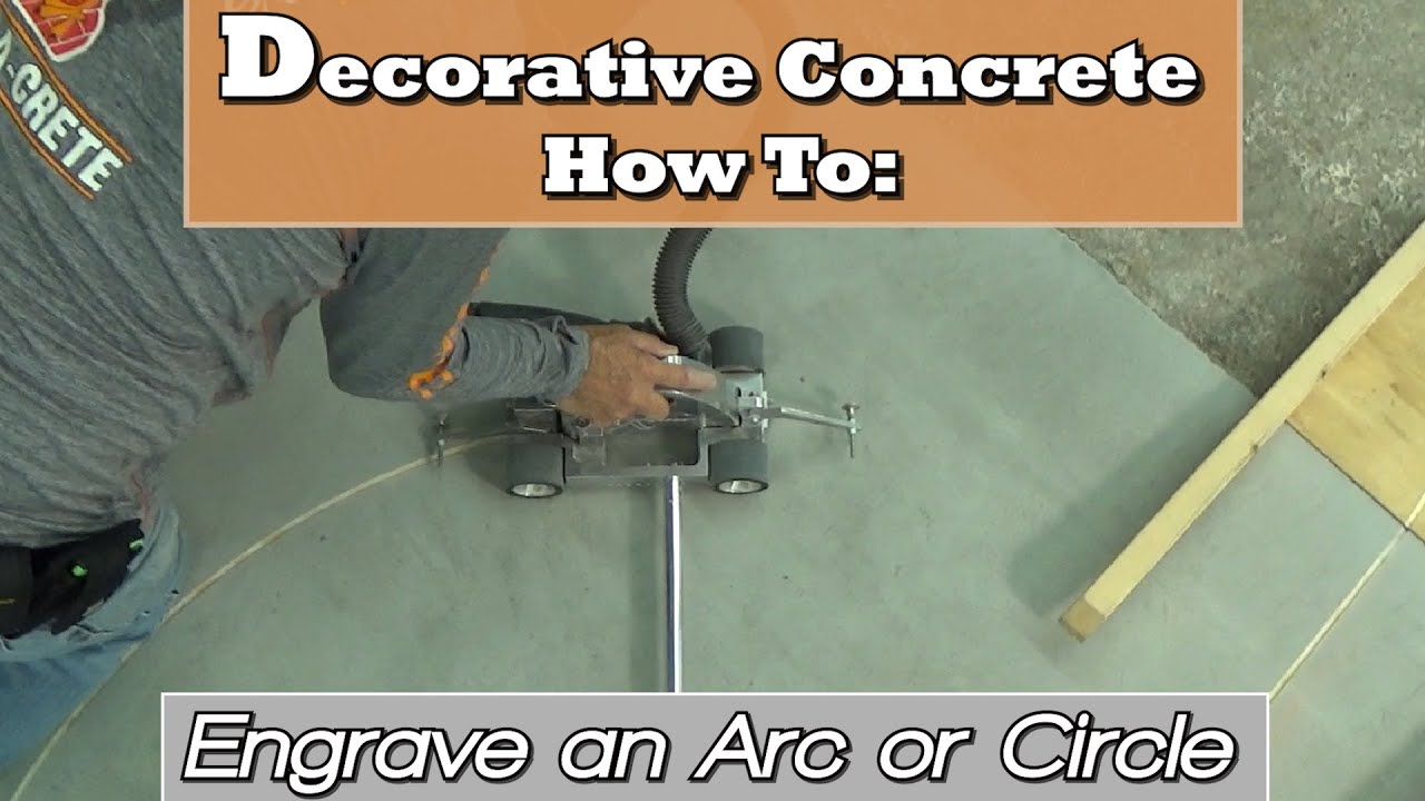 Decorative Concrete How To Engrave an Arc or Circle YouTube