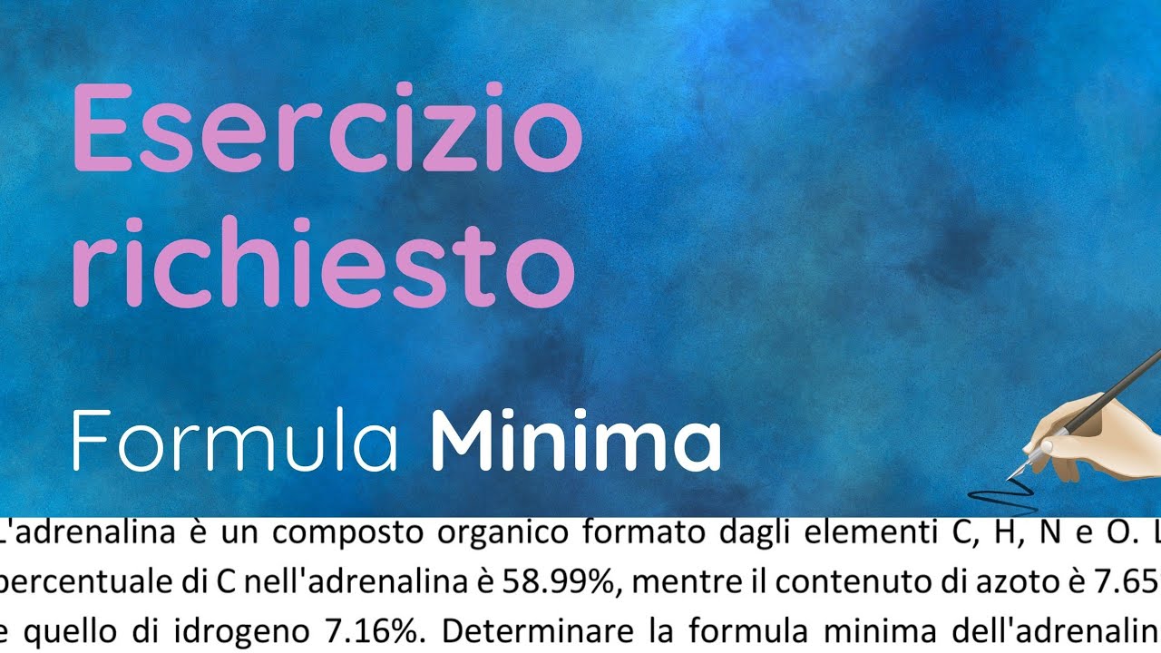 ESERCIZIO RICHIESTO - Determina la Formula Minima