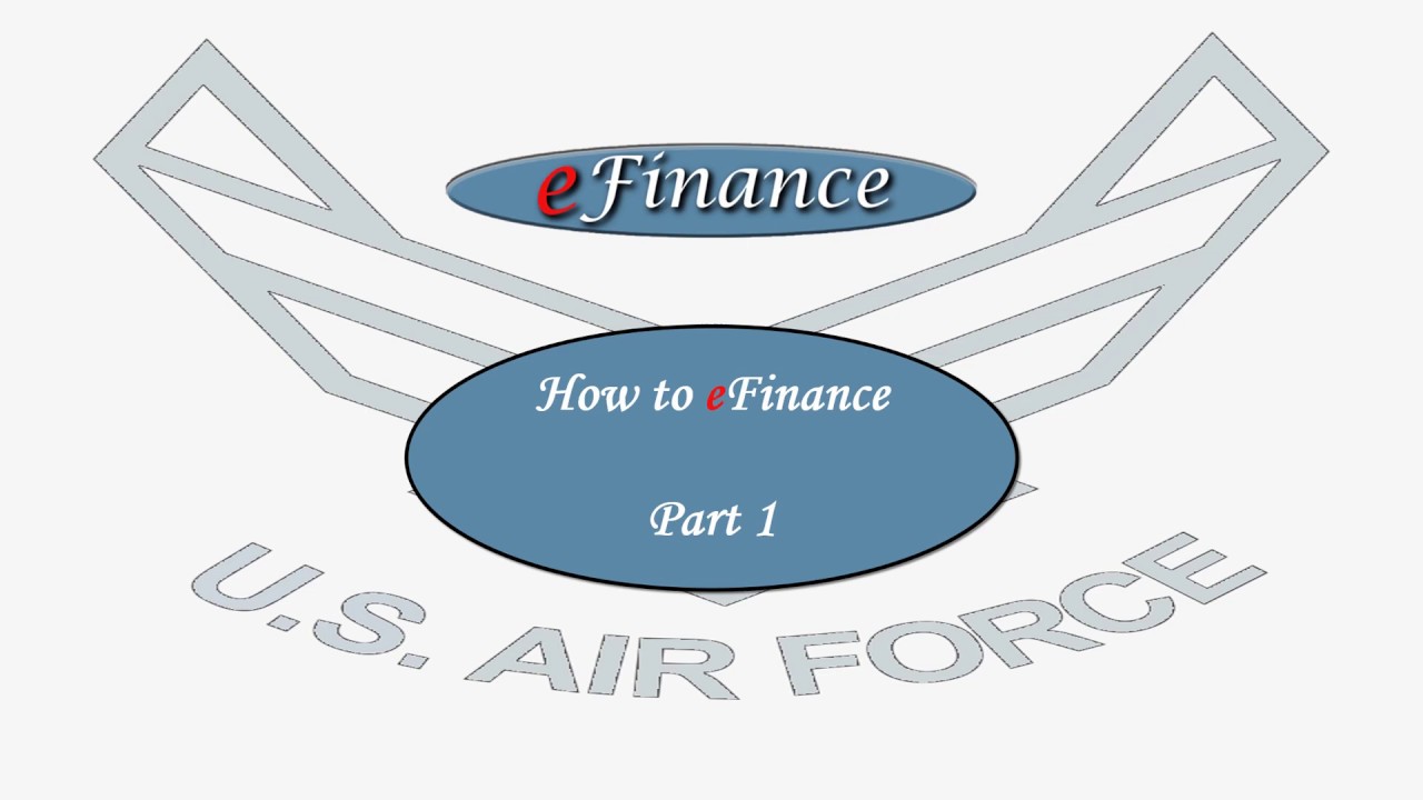 How to eFinance Part 1