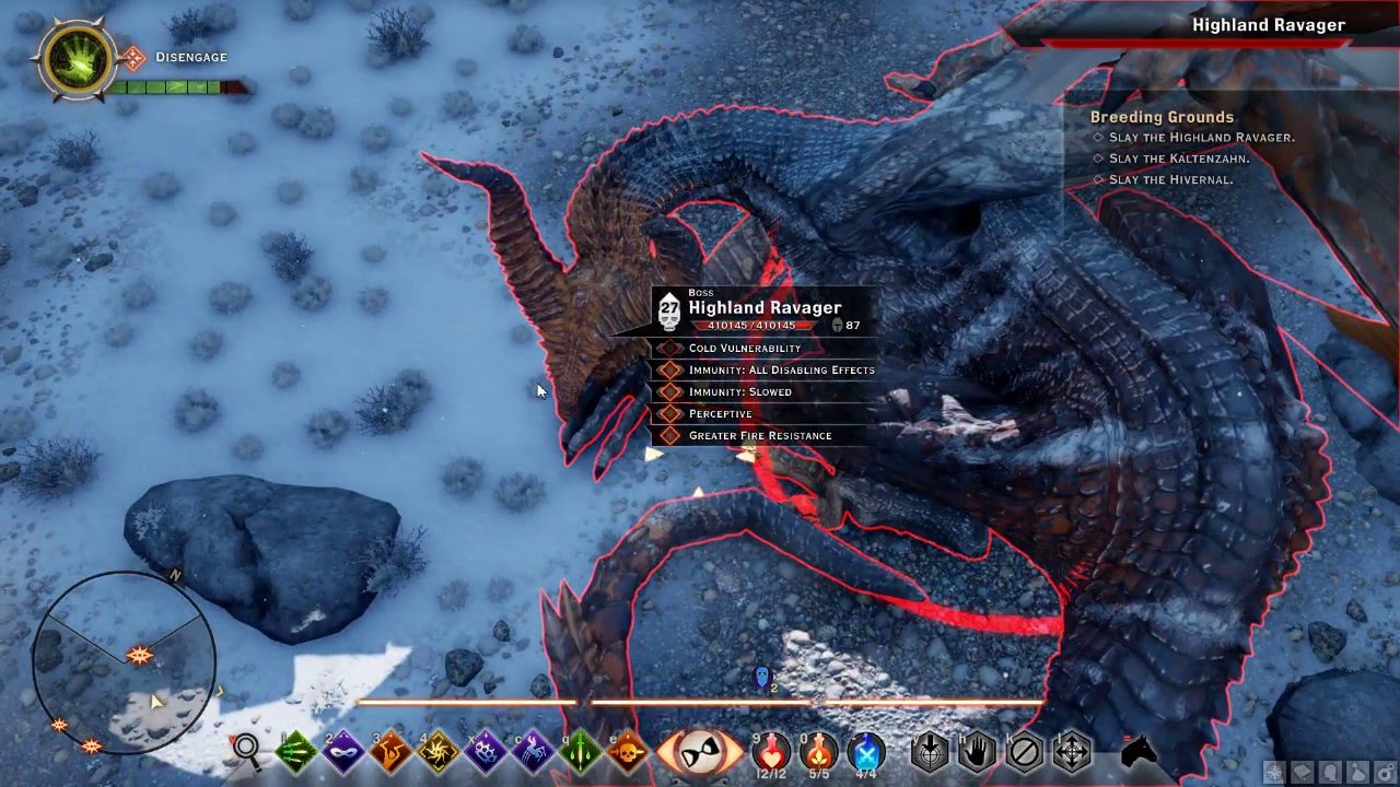 Dragon Age Inquisition Lv.27 Highland Ravager (10 seconds kill) Nightmare YouTube