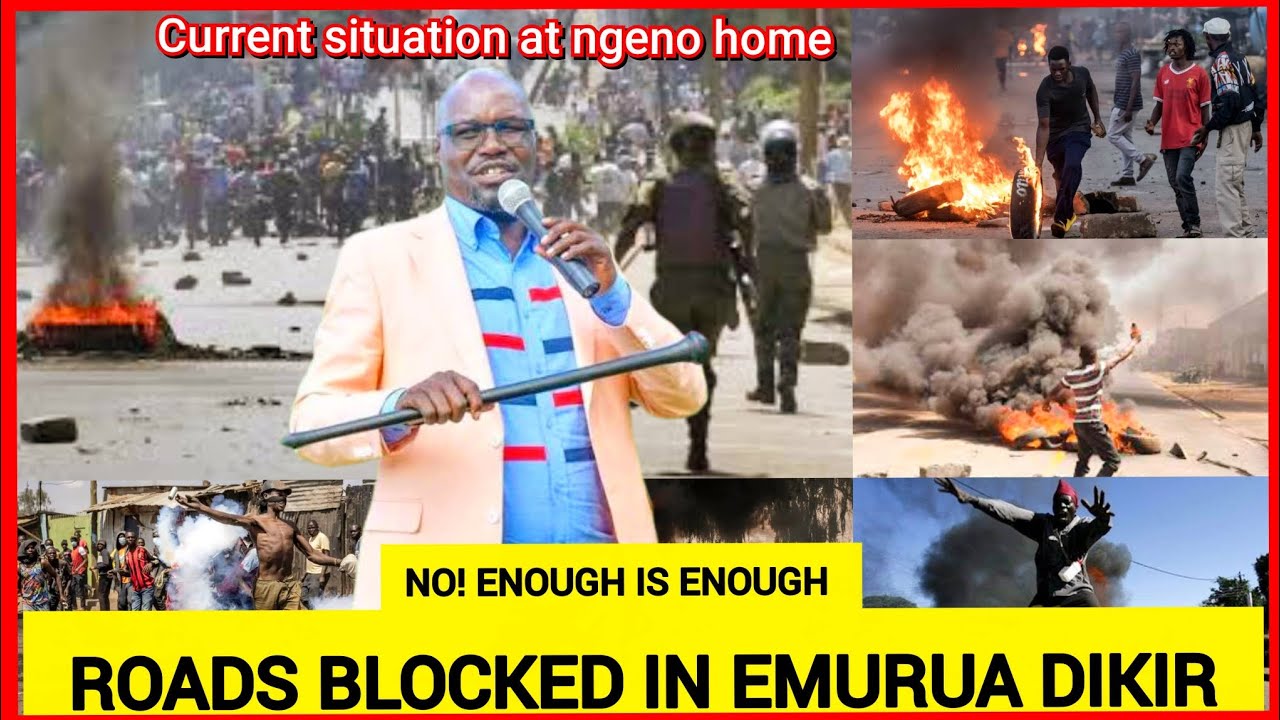 Ni kubaya! Roads blocked in Emurua Dikir! Angry residents chanting Ruto must go, current situation