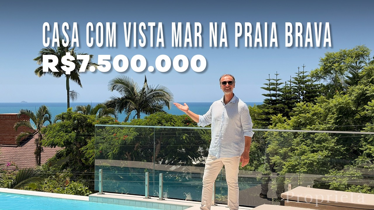 Casa com VISTA MAR na PRAIA BRAVA de Florianópolis