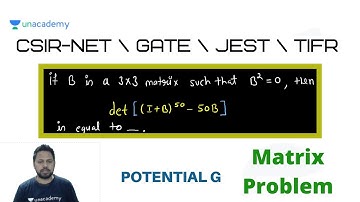 Matrix Questions | CSIR-NET-JRF | POTENTIAL G