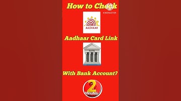 How to Check Aadhaar Card Link with Bank Account? 1minutes. #aadhar