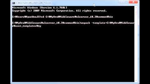 Chapter 3 Creating Domain using unpack command