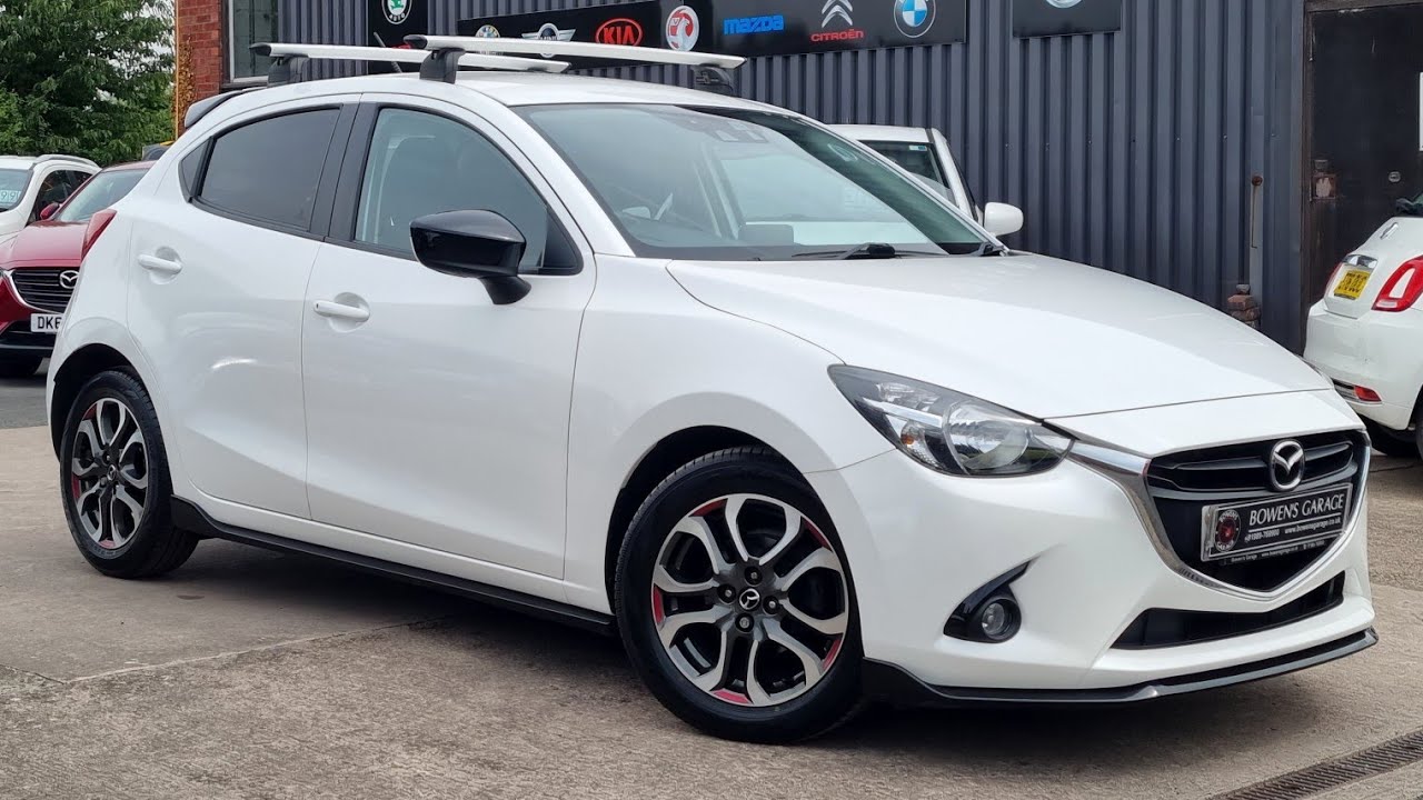 2017 (17) Mazda 2 Sport Black 1.5 5Dr in Snowflake Pearl. 48k