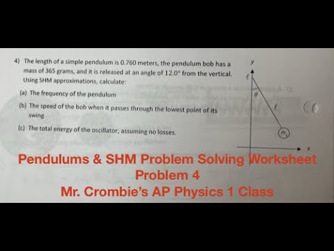 Mr. Crombie’s AP Physics 1 Class: Pendulums & SHM Problem Solving Sheet ...