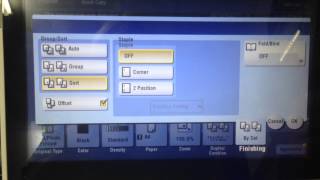 Konica Minolta Tutorial: Offset Copy (with Finisher)