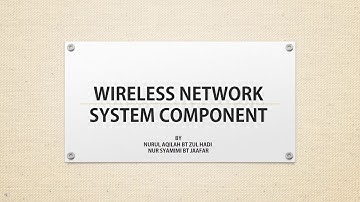 Wireless Network System Component