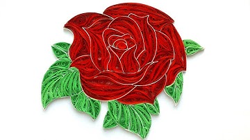 Quilling Rose Tutorial - How to make a Rose from paper Quilling technique.
