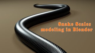 Realistic Snake Scales Modeling(use curve and array addon) in Blender 2.93