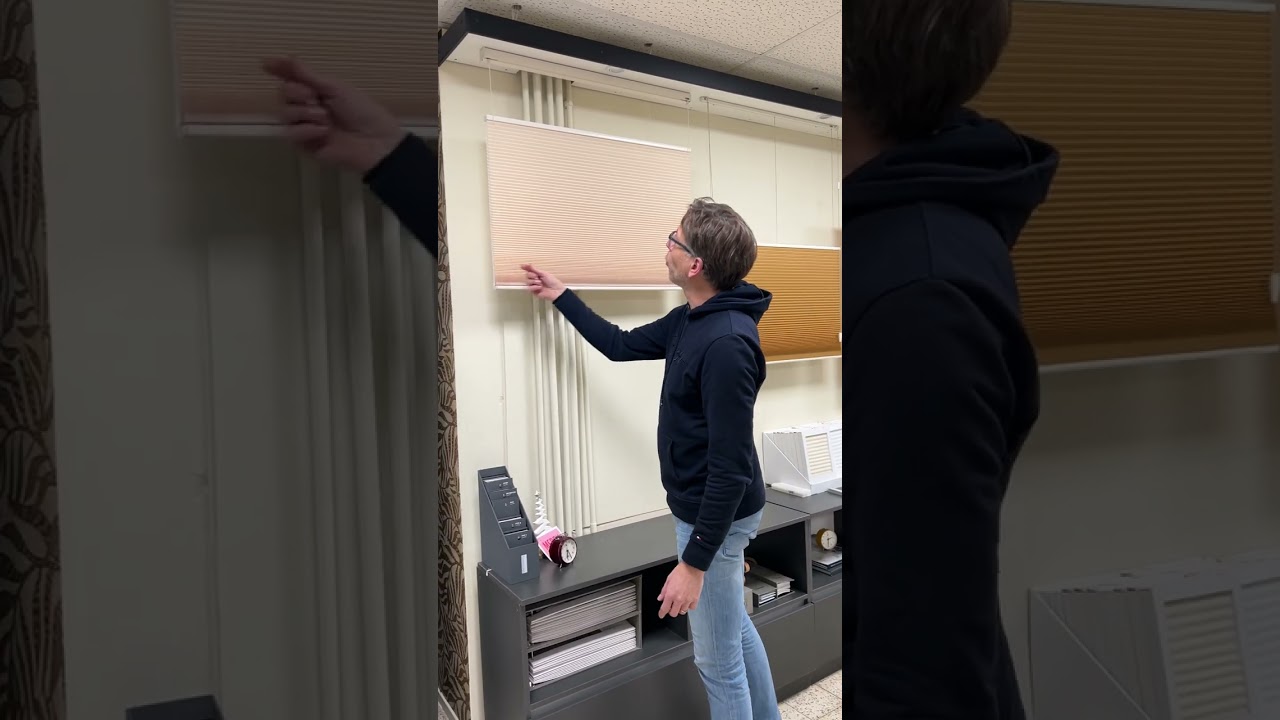 Dubbele plisségordijnen bediening