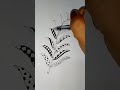 How to draw leaf with illusionopart shorts illusion art
