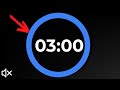 The Most Zen 3 minute Countdown Timer - Black background, No sound