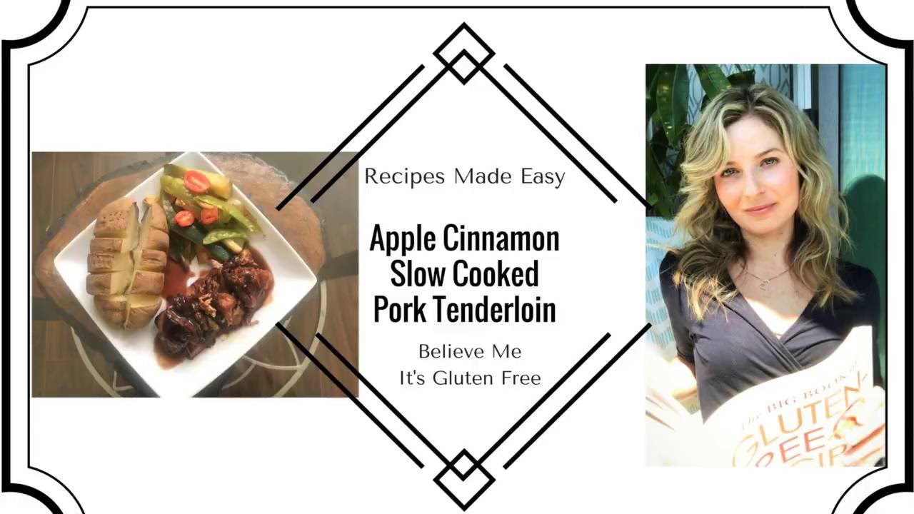 Slow Cooker Pork Loin Recipe Apple Cinnamon YouTube