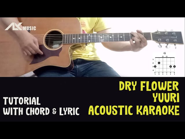 Yuuri - Dry Flower [ Acoustic Karaoke with Chord & Lyric ]