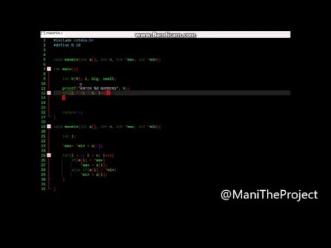 Finding Largest & Smallest Element in Array Using Pointers - HOW TO C PROGRAMMING