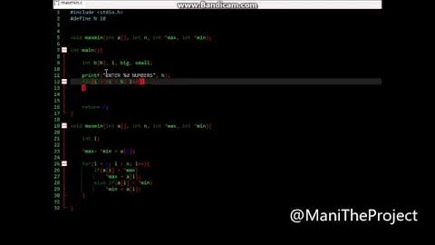 Finding Largest & Smallest Element in Array Using Pointers - HOW TO C PROGRAMMING