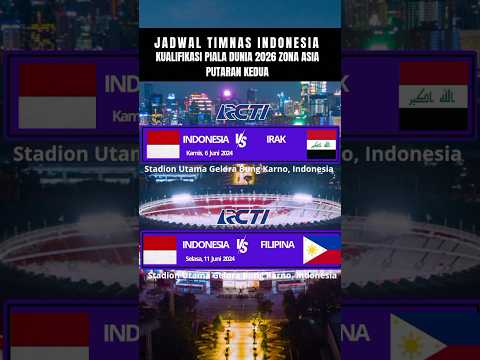 Jadwal Timnas Indonesia | Kualifikasi piala dunia 2026 zona asia | Irak - Filipina