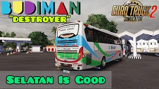 PO Budiman "DESTROYER" Menyusuri Jalur Selatan Waktu Senja Bandung - Wonogiri | Sundanese Map ETS 2 screenshot 5