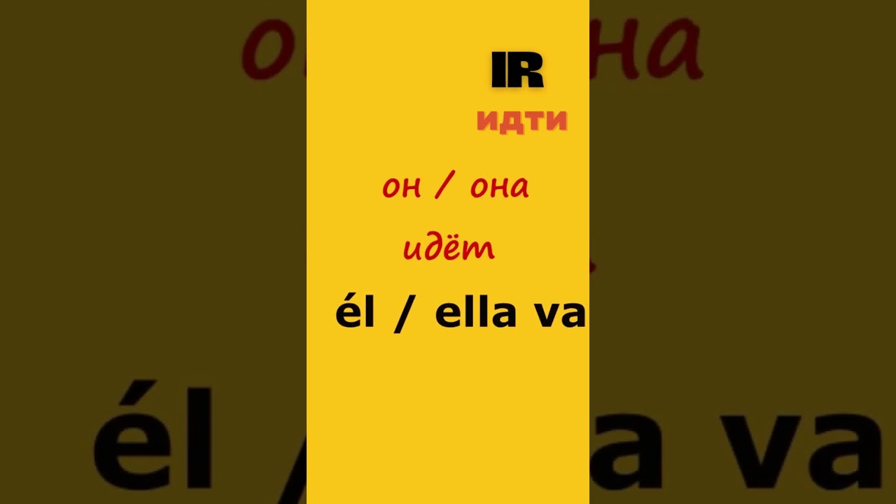 Испанский язык 🏅 Спряжение глагола IR - Идти 