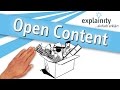 Open Content einfach erklärt (explainity® Erklärvideo)