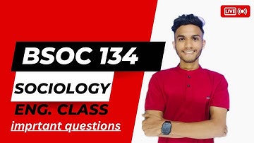 BSOC 134 | SCOIOLOGICAL METHODS |  MARATHON LIVE |ENGLISH MEDIUM  | AAYUSH SIR| IGNOU WALAY