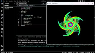 Full Python turtle animation Colorful Star ✨⭐ Flower 💐 Using Python Turtle animation #shortsbreak #shorts Update